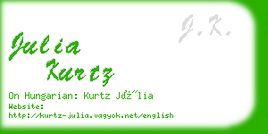 julia kurtz business card